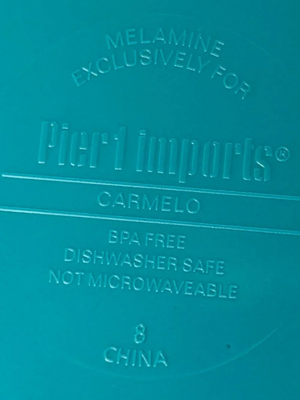 Pier 1 Imports Carmelo Blue Melamine Crackle Glaze Distressed Dinner Plates-NWT